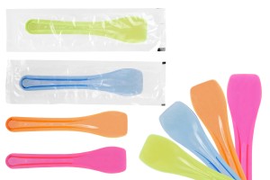 Cuilleres à gâteaux et glaces de 9,5 cm colorées - 100 pcs (mix)-εικόνα_διαστάσεις