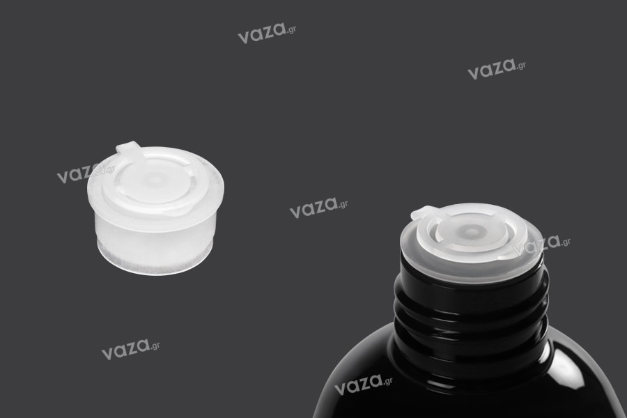 Plastic lid flip top translucent - 12 pcs