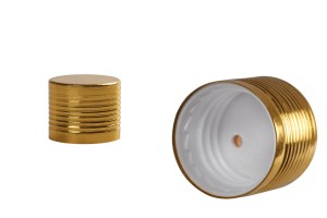 Couvercle en plastique PP18 avec couvercle en aluminium brillant doré avec joint interne-1