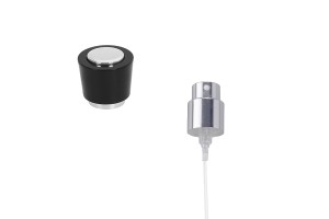 Pompe de pulvérisation (15/400) de couleur argent avec capuchon en plastique noir - 6 pcs-εικόνα_προϊοντική