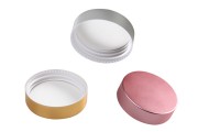 Plastic lid with aluminum coating and inner gasket