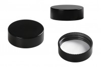 Black plastic lid with inner gasket for 30 ml jars