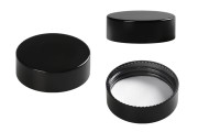 Black plastic lid with inner gasket for 50 ml jars