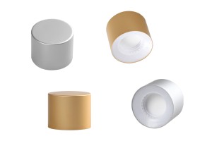 Couvercle en plastique PP24 avec revêtement en aluminium et joint interne-1