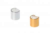 Disk-top καπάκι πλαστικό PP24 με επικάλυψη αλουμινίου σε χρυσό ή ασημί χρώμα