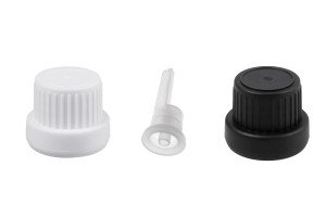 Bouchon en plastique noir avec compte-gouttes interne PP18 - 50 pcs-6