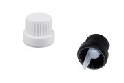Safety plastic cap PP18 wide with inner dropper 22mm - 50 pcs