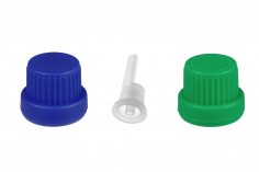 Safety plastic cap PP18 wide with inner dropper 22mm - 50 pcs