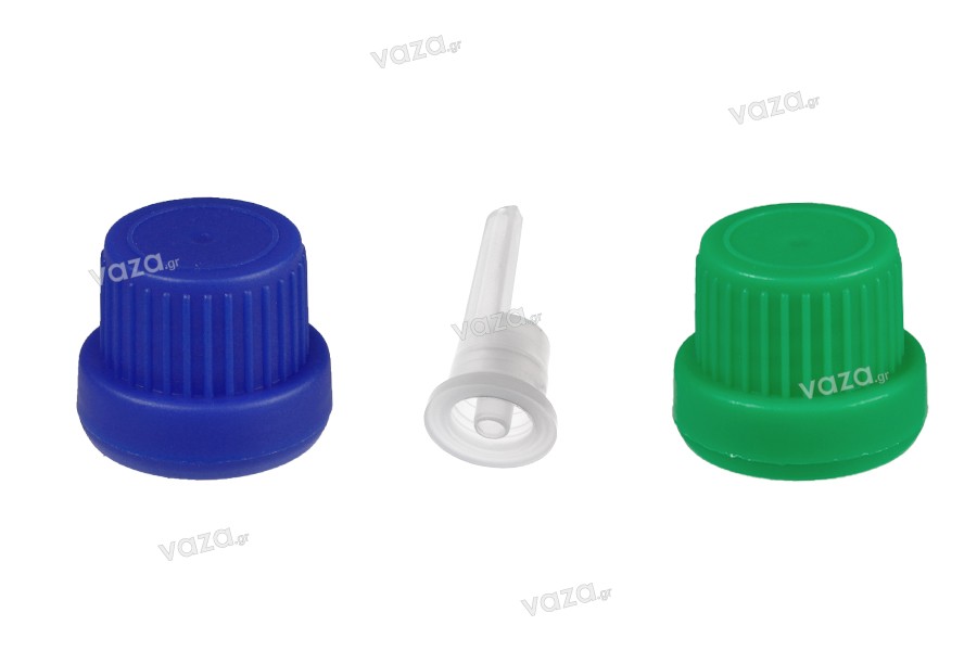 Safety plastic cap PP18 wide with inner dropper 22mm - 50 pcs