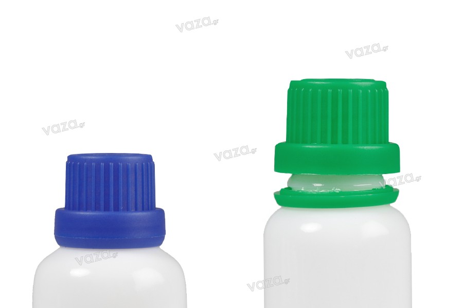 Safety plastic cap PP18 wide with inner dropper 22mm - 50 pcs