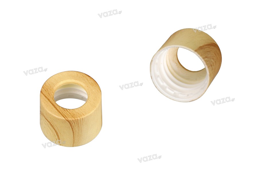 Plastic ring in wooden texture/design for 5 to 100 ml droppers