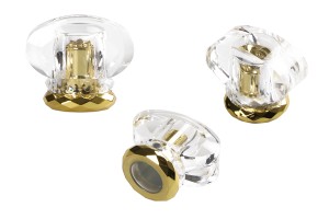 Ensemble spray et bouchon acrylique de couleur or et transparent (pour flacons finition 15/400) - 6 pcs-εικόνα_σύνθεση