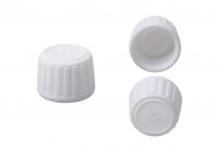 Capac de plastic alb în condiții de siguranță PP28
