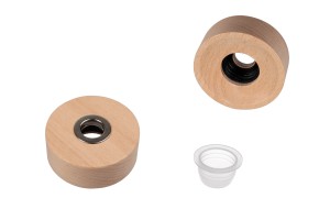 Wooden cap for aromatic glass bottles PP28 with plug and hole for sticks-εικόνα_προϊοντική