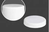 White plastic lid for cream jars