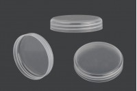 Transparent plastic lid for cream jars