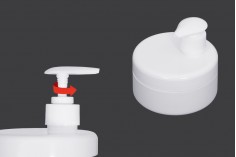 White jar cap with cream dispenser pump