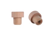 Synthetic synthetic cork with flow and wooden detachable head - Ф 23 mm