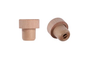 Liège en silicone synthétique avec écoulement et tête amovible en bois - F23 mm.-1