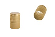Non-screwed aluminum cap in gold color PP30x44 with liner substrate