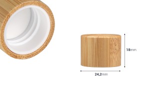 Plastic cap PP18 with bamboo coating, inner liner and inner plug-2