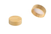 Bamboo cap with inner liner for jars 15 ml