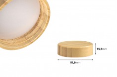 Bamboo καπάκι με εσωτερικό παρέμβυσμα για βάζα 30 ml
