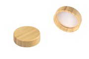 Bamboo cap with inner liner for jars 30 ml 