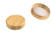 Bamboo cap with inner liner for jars 50 ml