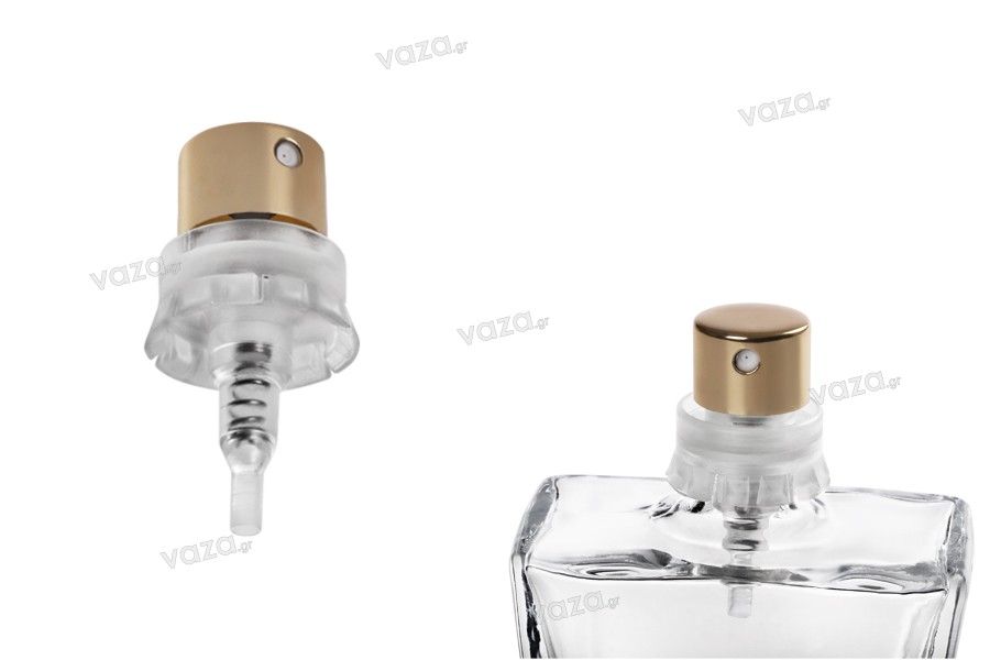 Spray pump and cap for perfume bottles ''Crimp'' - 15 mm - in various colors
