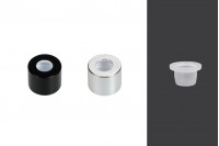 Aluminum diffuser cap for sticks with PP24 finish and plastic stopper in different colors