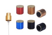 Spray pump in gold color with acrylic cap (PP 15 ) in various colors - 6 pcs