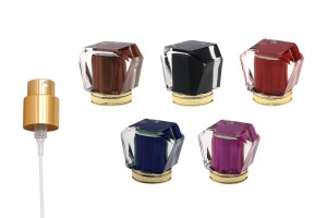 Pompe de pulvérisation de couleur or avec capuchon en acrylique (15/400) de différentes couleurs - 6 pcs-εικόνα_διαστάσεις