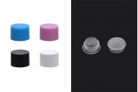 Kapak plastik PP18 në ngjyra të ndryshme me guarnicionin e brendshëm dhe kapak plastik - 20 copë