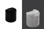 Disk-top plastic lid PP24 in white or black