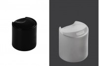 Disk-top πλαστικό καπάκι PP24 σε λευκό ή μαύρο χρώμα