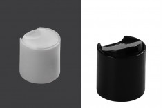 Disk-top πλαστικό καπάκι PP24 σε λευκό ή μαύρο χρώμα