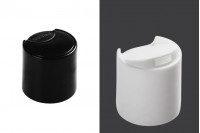 Disk-top plastic lid PP28 in white or black