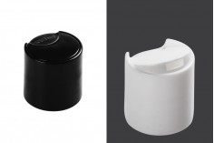Disk-top πλαστικό καπάκι PP28 σε λευκό ή μαύρο χρώμα