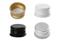 Aluminum pre-threaded screw cap 24x15 in different colors with liner