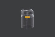 Schrumpfkapsel 35,6x50 mm transparent mit Loch für Flaschenhals bis 35 mm