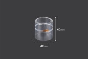 Capsule thermorétractable 42x40 mm transparente avec trou