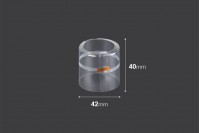 Capsule 42x40 mm transparent and heat-shrinkable with a hole