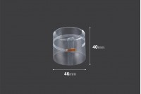 Capsule 46x40 mm transparent and heat-shrinkable with a hole