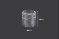 Capsule 46x45 mm transparent and heat-shrinkable with a hole