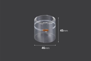 Schrumpfkappe 46x45 mm transparent mit Loch-produktbild