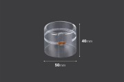 Capsule 50x40 mm transparent and heat-shrinkable with a hole