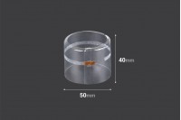 Capsule 50x40 mm transparent and heat-shrinkable with a hole