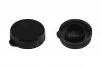 Plastic cap black without safety - 12 pcs