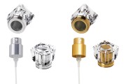 Acrylic spray pump and cap with PP15 finish in gold or silver color - available in a package with 6 pcs 